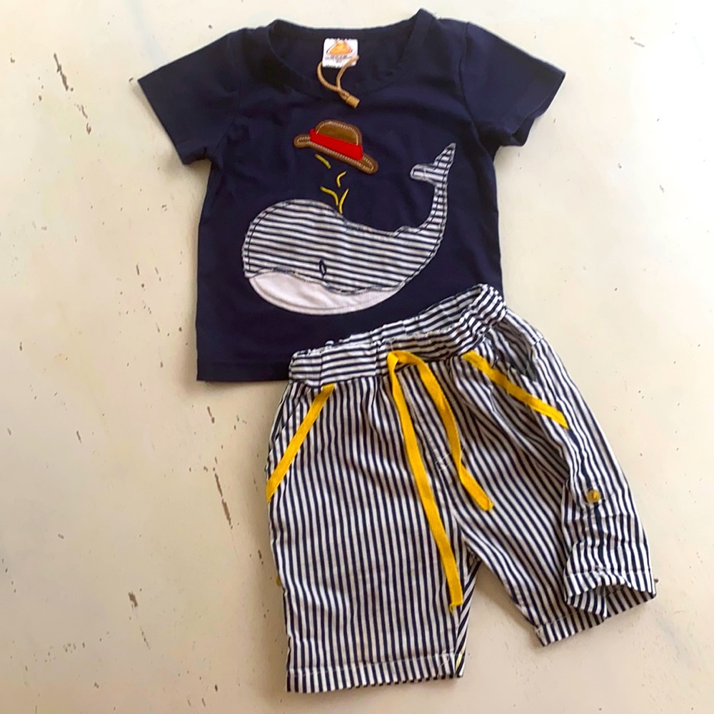 Baby boy whale outfit